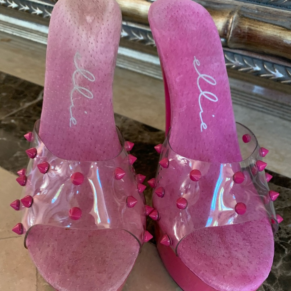 Ellie Cotton Candy Pink Heels Size 6